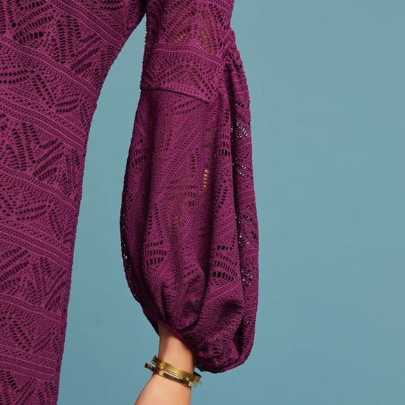Anthropologie Purple Long Sleeve Dress - Picture 4 of 13